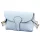  Dámska kožená kabelka cez rameno Luka 24-076 v svetlomodrej farbe, crossbody, 22 x 15 x 6 cm