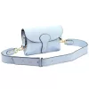  Dámska kožená kabelka cez rameno Luka 24-076 v svetlomodrej farbe, crossbody, 22 x 15 x 6 cm