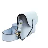  Dámska kožená kabelka cez rameno Luka 24-076 v svetlomodrej farbe, crossbody, 22 x 15 x 6 cm