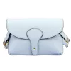  Dámska kožená kabelka cez rameno Luka 24-076 v svetlomodrej farbe, crossbody, 22 x 15 x 6 cm