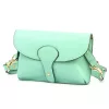  Dámska kožená kabelka Luka 24-076 tyrkysová, crossbody 22 x 15 x 6 cm