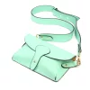  Dámska kožená kabelka Luka 24-076 tyrkysová, crossbody 22 x 15 x 6 cm