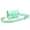  Dámska kožená kabelka Luka 24-076 tyrkysová, crossbody 22 x 15 x 6 cm