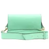  Dámska kožená kabelka Luka 24-076 tyrkysová, crossbody 22 x 15 x 6 cm