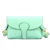  Dámska kožená kabelka Luka 24-076 tyrkysová, crossbody 22 x 15 x 6 cm