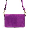 Luka 24-071 ibolya lila női velúr bőr oldaltáska 22.5 x 14.5 x 4.5 cm