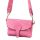 Luka 24-071 rózsaszín női velúr bőr oldaltáska 22.5 x 14.5 x 4.5 cm