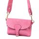 Luka 24-071 rózsaszín női velúr bőr oldaltáska 22.5 x 14.5 x 4.5 cm