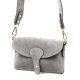 Luka 24-071 szürke női velúr bőr  oldaltáska 22.5 x 14.5 x 4.5 cm