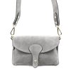 Luka 24-071 szürke női velúr bőr  oldaltáska 22.5 x 14.5 x 4.5 cm