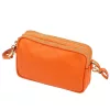  Dámska kožená kabelka cez rameno Luka 26-088 mandarínkovo oranžovej farby, crossbody 22 x 13 x 7 cm