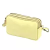  Dámska kožená kabelka Luka 26-088 svetložltá, crossbody, 22 x 13 x 7 cm