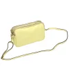  Dámska kožená kabelka Luka 26-088 svetložltá, crossbody, 22 x 13 x 7 cm