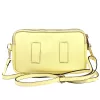  Dámska kožená kabelka Luka 26-088 svetložltá, crossbody, 22 x 13 x 7 cm