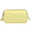  Dámska kožená kabelka Luka 26-088 svetložltá, crossbody, 22 x 13 x 7 cm