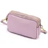  Dámska kožená kabelka cez rameno Luka 26-088 levanduľovo fialová, crossbody 22 x 13 x 7 cm