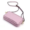  Dámska kožená kabelka cez rameno Luka 26-088 levanduľovo fialová, crossbody 22 x 13 x 7 cm
