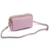  Dámska kožená kabelka cez rameno Luka 26-088 levanduľovo fialová, crossbody 22 x 13 x 7 cm