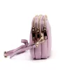  Dámska kožená kabelka cez rameno Luka 26-088 levanduľovo fialová, crossbody 22 x 13 x 7 cm