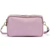  Dámska kožená kabelka cez rameno Luka 26-088 levanduľovo fialová, crossbody 22 x 13 x 7 cm