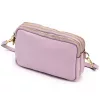  Dámska kožená kabelka cez rameno Luka 26-088 levanduľovo fialová, crossbody 22 x 13 x 7 cm