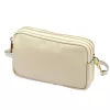  Dámska kožená kabelka cez rameno Luka 26-088 béžovej farby, crossbody 22 x 13 x 7 cm