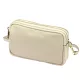  Dámska kožená kabelka cez rameno Luka 26-088 béžovej farby, crossbody 22 x 13 x 7 cm