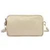  Dámska kožená kabelka cez rameno Luka 26-088 béžovej farby, crossbody 22 x 13 x 7 cm