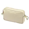  Dámska kožená kabelka cez rameno Luka 26-088 béžovej farby, crossbody 22 x 13 x 7 cm