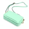  Dámska kožená kabelka Luka 26-088 tyrkysová, crossbody 22 x 13 x 7 cm