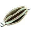  Dámska kožená kabelka Luka 26-088 tyrkysová, crossbody 22 x 13 x 7 cm