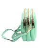  Dámska kožená kabelka Luka 26-088 tyrkysová, crossbody 22 x 13 x 7 cm