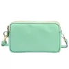  Dámska kožená kabelka Luka 26-088 tyrkysová, crossbody 22 x 13 x 7 cm