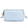  Dámska kožená kabelka cez rameno Luka 26-088 v svetlomodrej farbe, crossbody, 22 x 13 x 7 cm