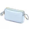  Dámska kožená kabelka cez rameno Luka 26-088 v svetlomodrej farbe, crossbody, 22 x 13 x 7 cm