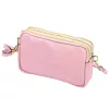  Dámska kožená kabelka cez rameno Luka 26-088 pastelovo ružová, crossbody 22 x 13 x 7 cm
