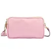  Dámska kožená kabelka cez rameno Luka 26-088 pastelovo ružová, crossbody 22 x 13 x 7 cm