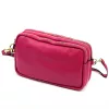  Dámska kožená kabelka Luka 26-088 magenta, crossbody, 22 x 13 x 7 cm