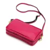  Dámska kožená kabelka Luka 26-088 magenta, crossbody, 22 x 13 x 7 cm
