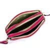  Dámska kožená kabelka Luka 26-088 magenta, crossbody, 22 x 13 x 7 cm