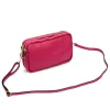  Dámska kožená kabelka Luka 26-088 magenta, crossbody, 22 x 13 x 7 cm