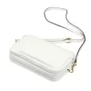 Dámska kožená kabelka Luka 26-088 biela, crossbody 22 x 13 x 7 cm