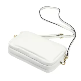   Dámska kožená kabelka Luka 26-088 biela, crossbody 22 x 13 x 7 cm