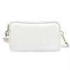 Dámska kožená kabelka Luka 26-088 biela, crossbody 22 x 13 x 7 cm