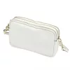 Dámska kožená kabelka Luka 26-088 biela, crossbody 22 x 13 x 7 cm