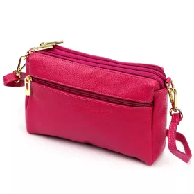    Dámska kožená kabelka Luka 26-092 magenta, crossbody, 23 x 15 x 7 cm