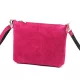 Luka 26-093 magenta női velúr bőr bőr kézitáska 22.5 x 16 x 4 cm