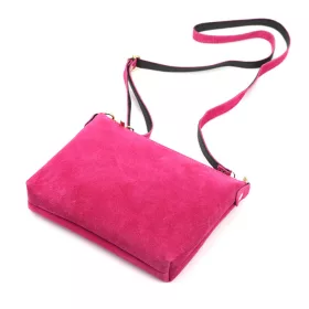    Dámska kabelka Luka 26-093 magenta z semišovej kože 22,5 x 16 x 4 cm