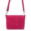 Luka 26-093 magenta női velúr bőr bőr kézitáska 22.5 x 16 x 4 cm