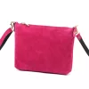 Luka 26-093 magenta női velúr bőr bőr kézitáska 22.5 x 16 x 4 cm